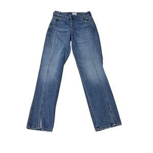 WRAP LONDON Women DESIGNER POETRY Denim Bootcut Jeans Front Seam Split Hem 26X27